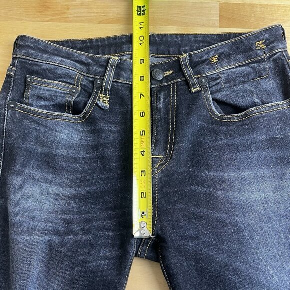 R13‎ Jeans Alison Skinny Tartlon Raw Hem Dark Distressed Made In Italy Size 27 - Picture 12 of 13